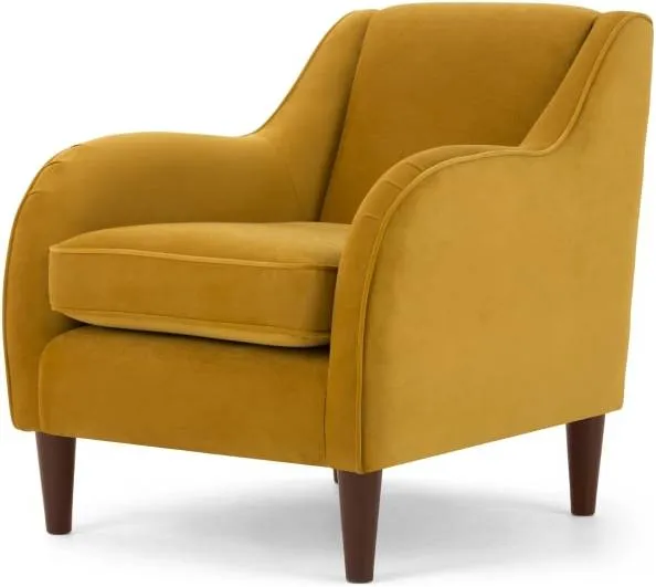 Helena Armchair, Plush Turmeric Velvet