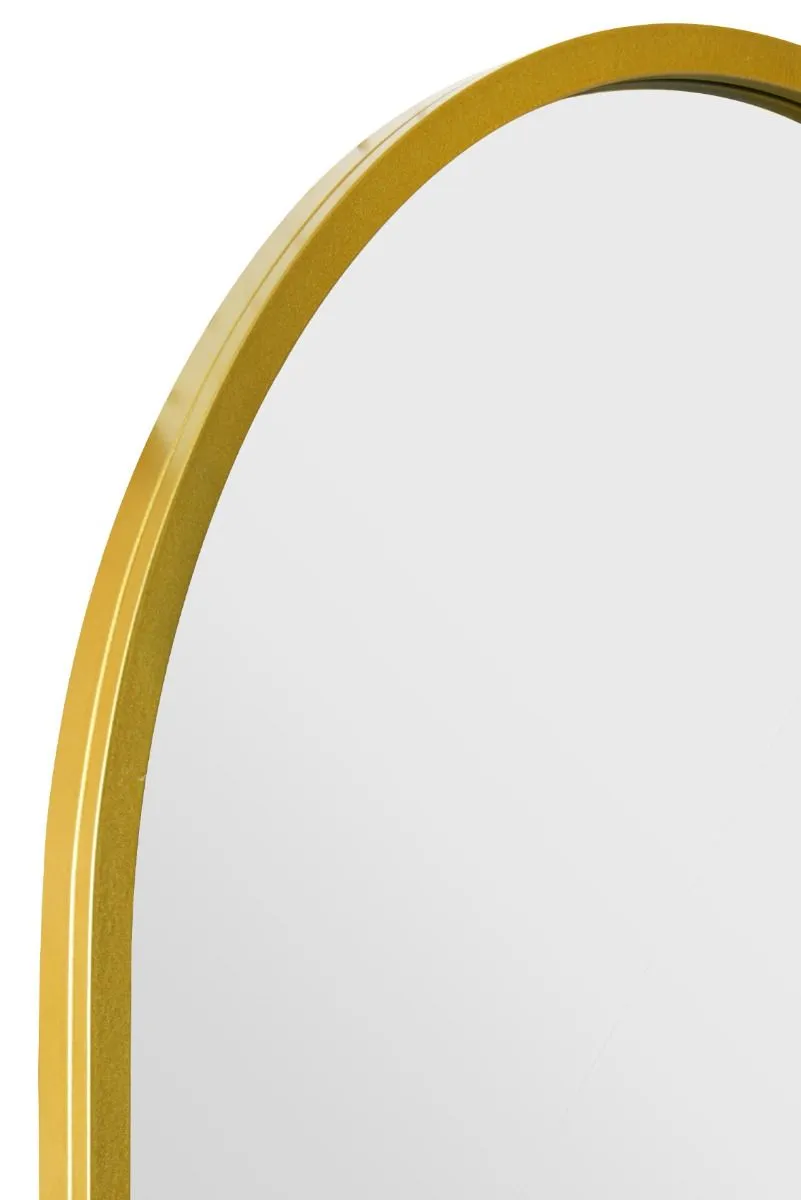 MirrorOutlet Gold Metal Framed Arched Garden Wall Mirror 63" X 31" (160CM X 80CM) 6