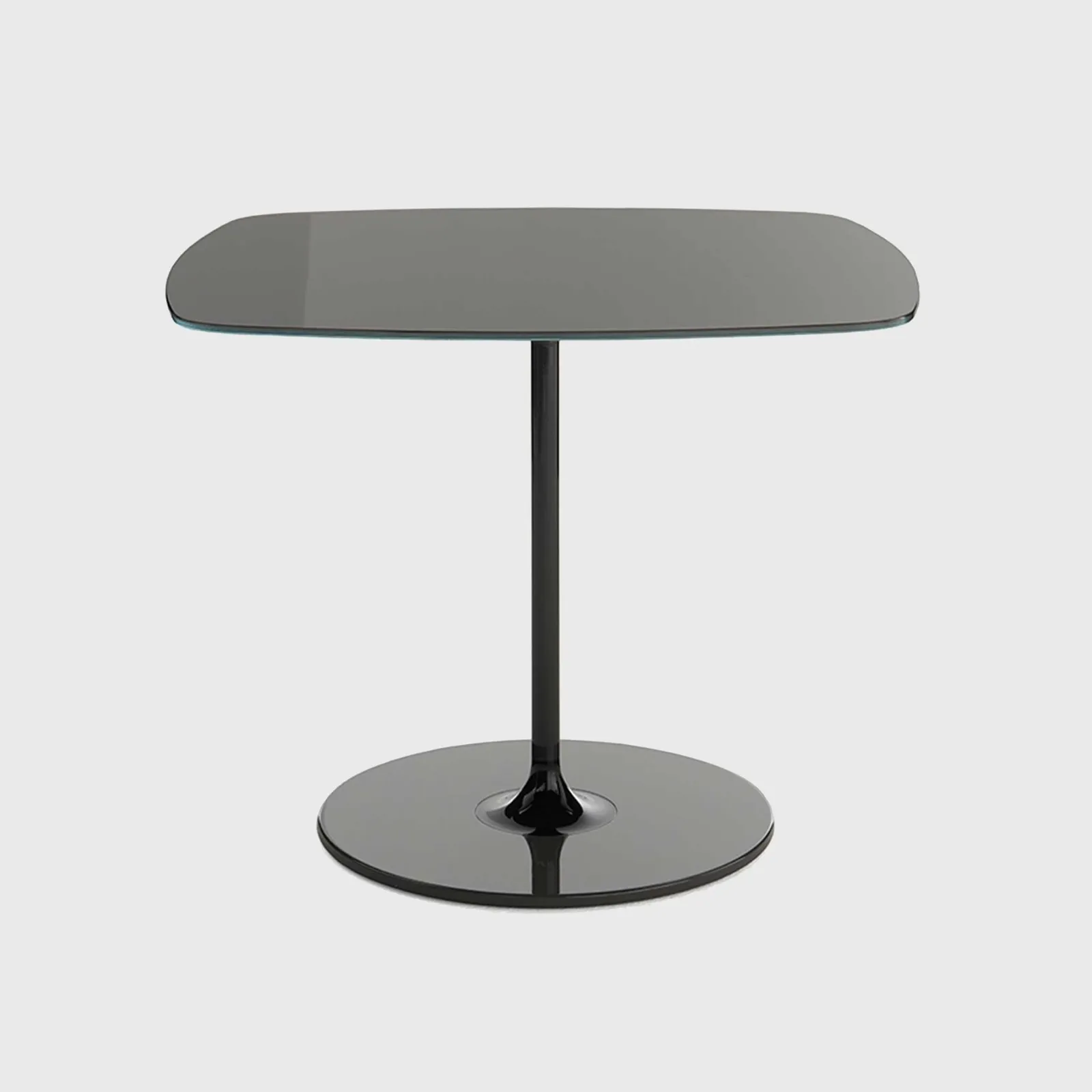 Kartell Thierry Side Table 50X50X40 Black Glass | Barker & Stonehouse