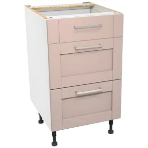 Wickes Ohio Dusky Pink Shaker Drawer Unit - 500mm