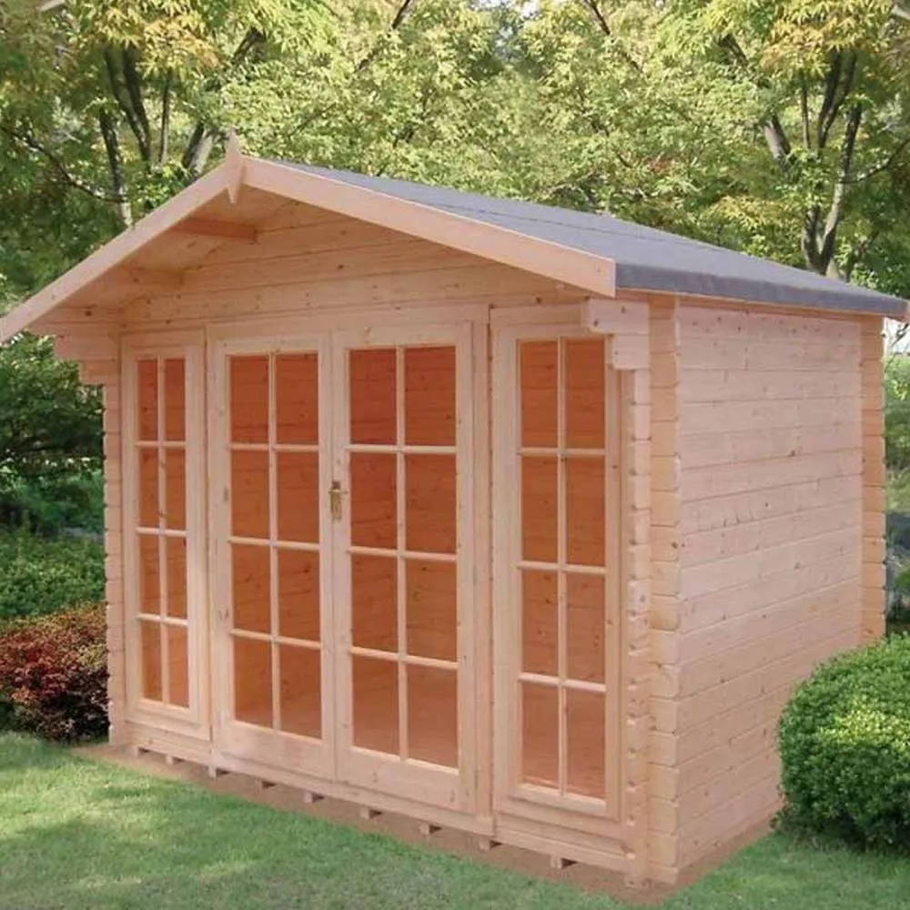 Shires Epping 28 mm Log Cabin 12 x 12 Feet in Light Tan