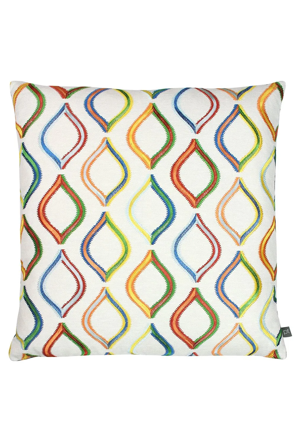 Prestigious Textiles Spinning Top Embroidered Cushion in Blue