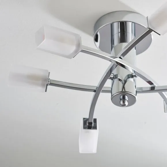 Vogue Havana 6 Light Semi Flush Ceiling Light 4