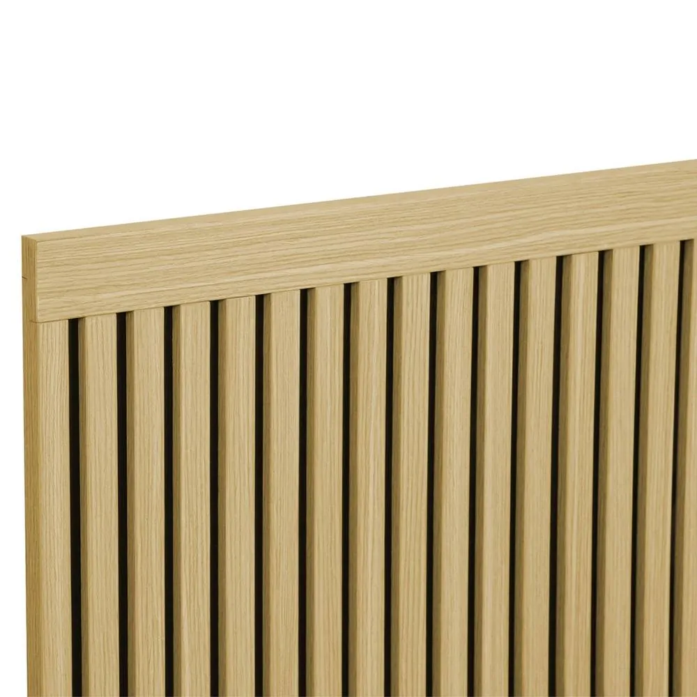 sweeek Decorative headboard with wood slats 140cm in Beige 4