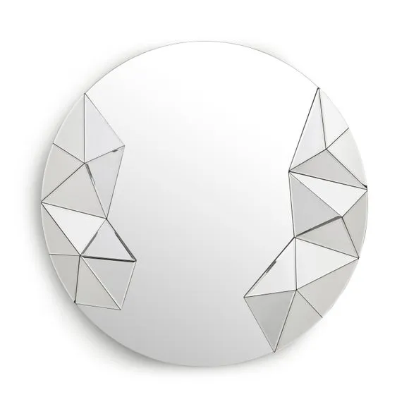 Chelsea Round 3D Geometric Wall Mirror 3