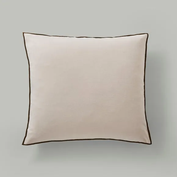 Embroidered Edge Cotton Square Cushion Cover 2