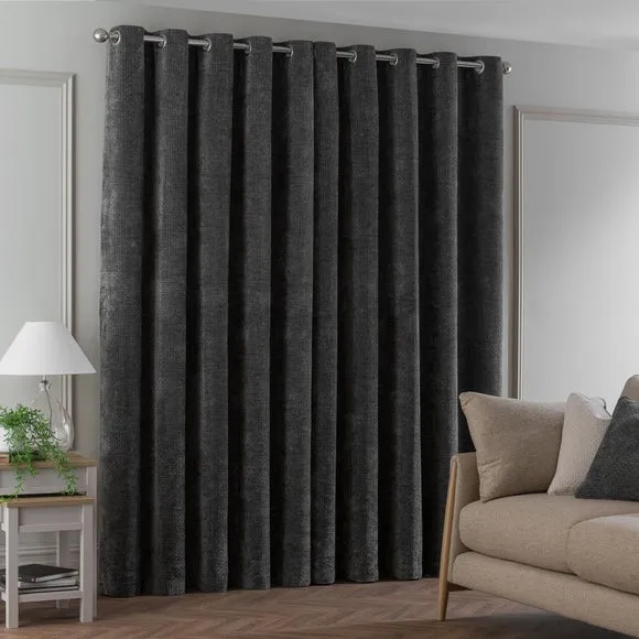 Alayna Chenille Eyelet Curtains (Blackout Available) 4