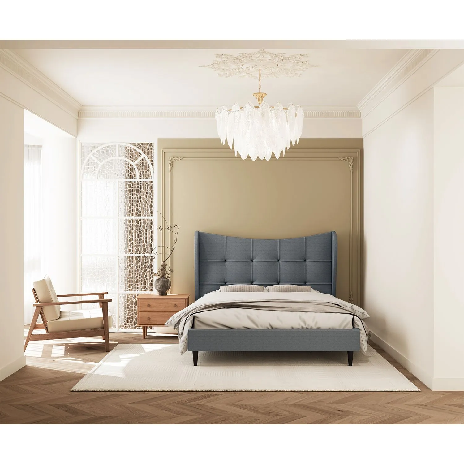 Seconique Verona 4'6" (Double) Bed in Grey 2