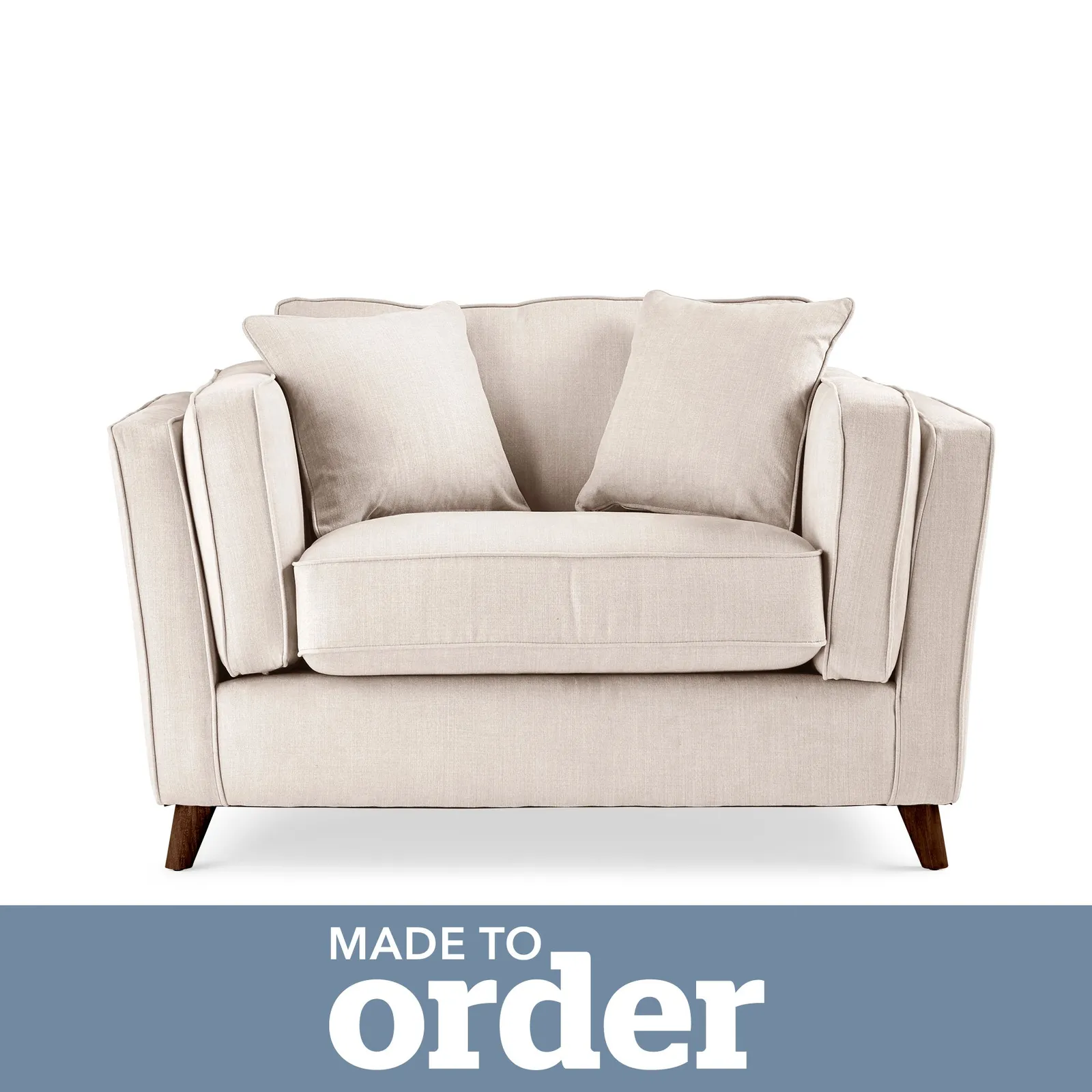 Arabella Snuggle Chair Brushed Plain Fabric Cream