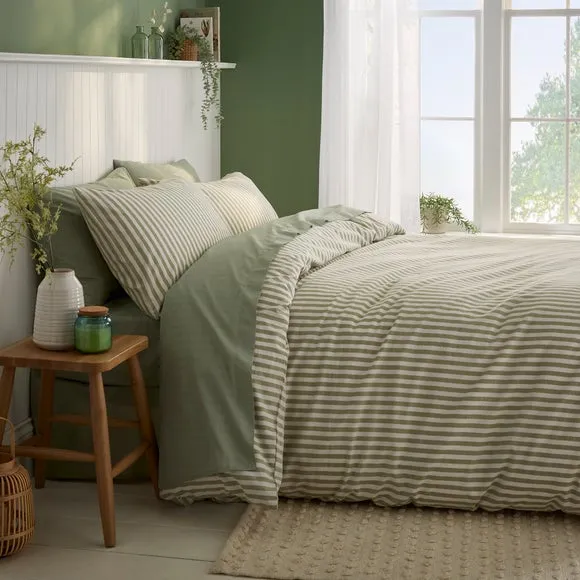 Portloe Stripe 100% Cotton Duvet Cover & Pillowcase Set 6