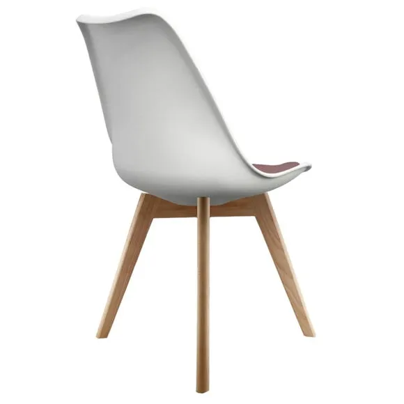 Fusion Living Soho White Plastic Dining Chair with Squared Legs 5