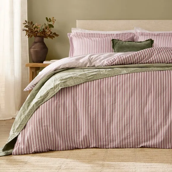 Yard Hebden Reversible 100% Cotton Duvet Cover & Pillowcase Set 4