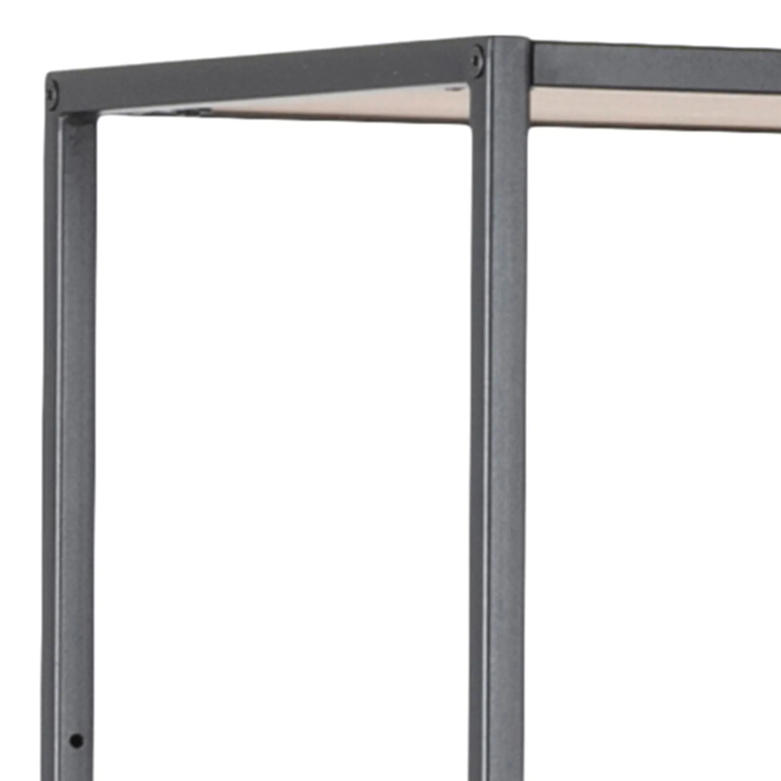 Furniture To Go Seaford Wide Black Metal Bookcase with 4 Black Oak Shelves 6