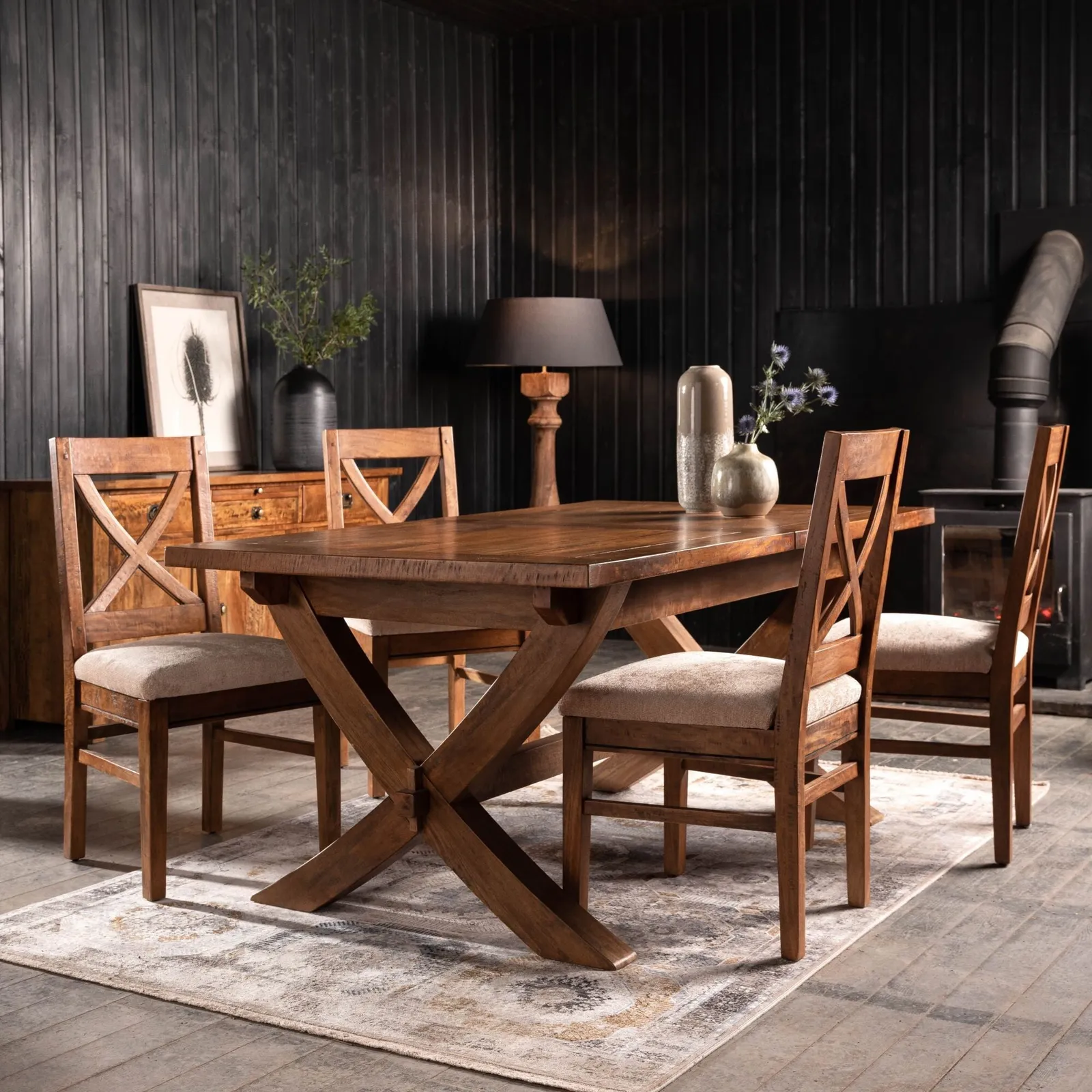 New Frontier X Leg Extending Dining Table, Mango Wood | Barker & Stonehouse 2