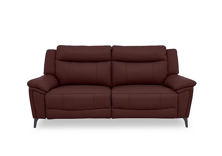 Panache Leather 3 Seater Power Recliner Sofa with Power Headrests and Heated Seats