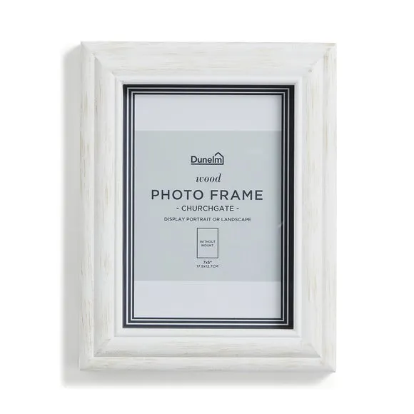 Churchgate Washed Wooden White Photo Frame 3