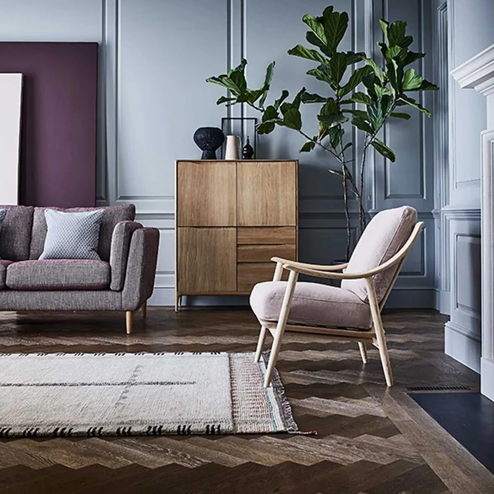 Ercol Romana Highboard, Neutral Oak | Barker & Stonehouse 2