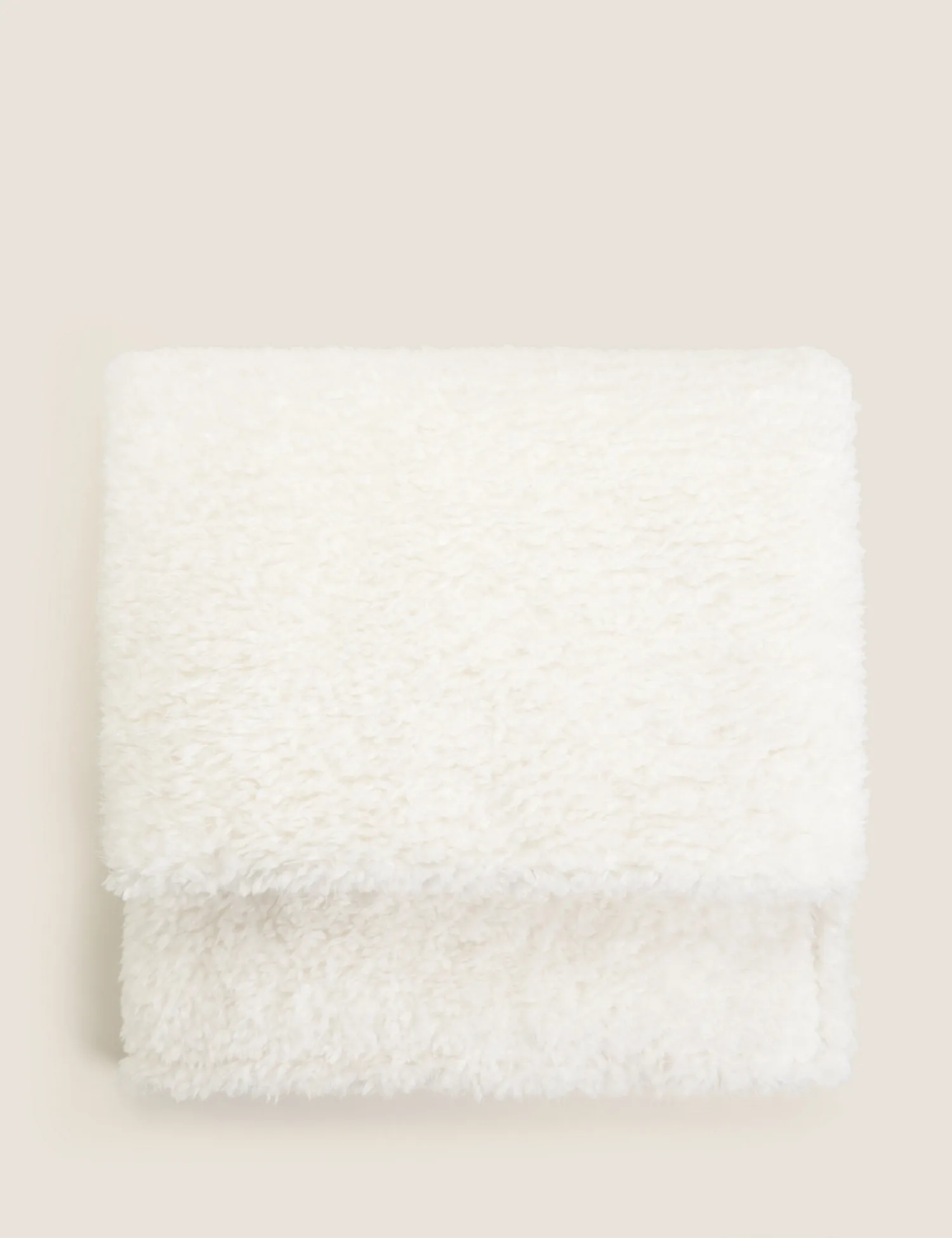 M&S Faux Alpaca Fur Luxury Throw