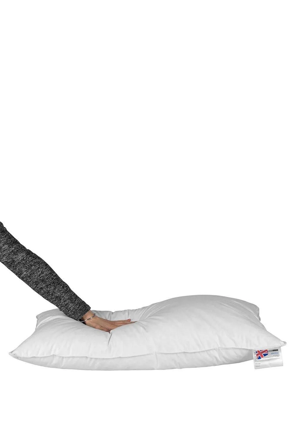 Homescapes Goose Feather & Down Euro Continental Pillow - 40cm x 80cm (16"x32") in White 2