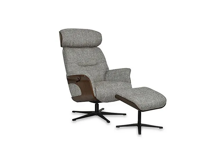 Bern Swivel Chair and Footstool - Cocoa