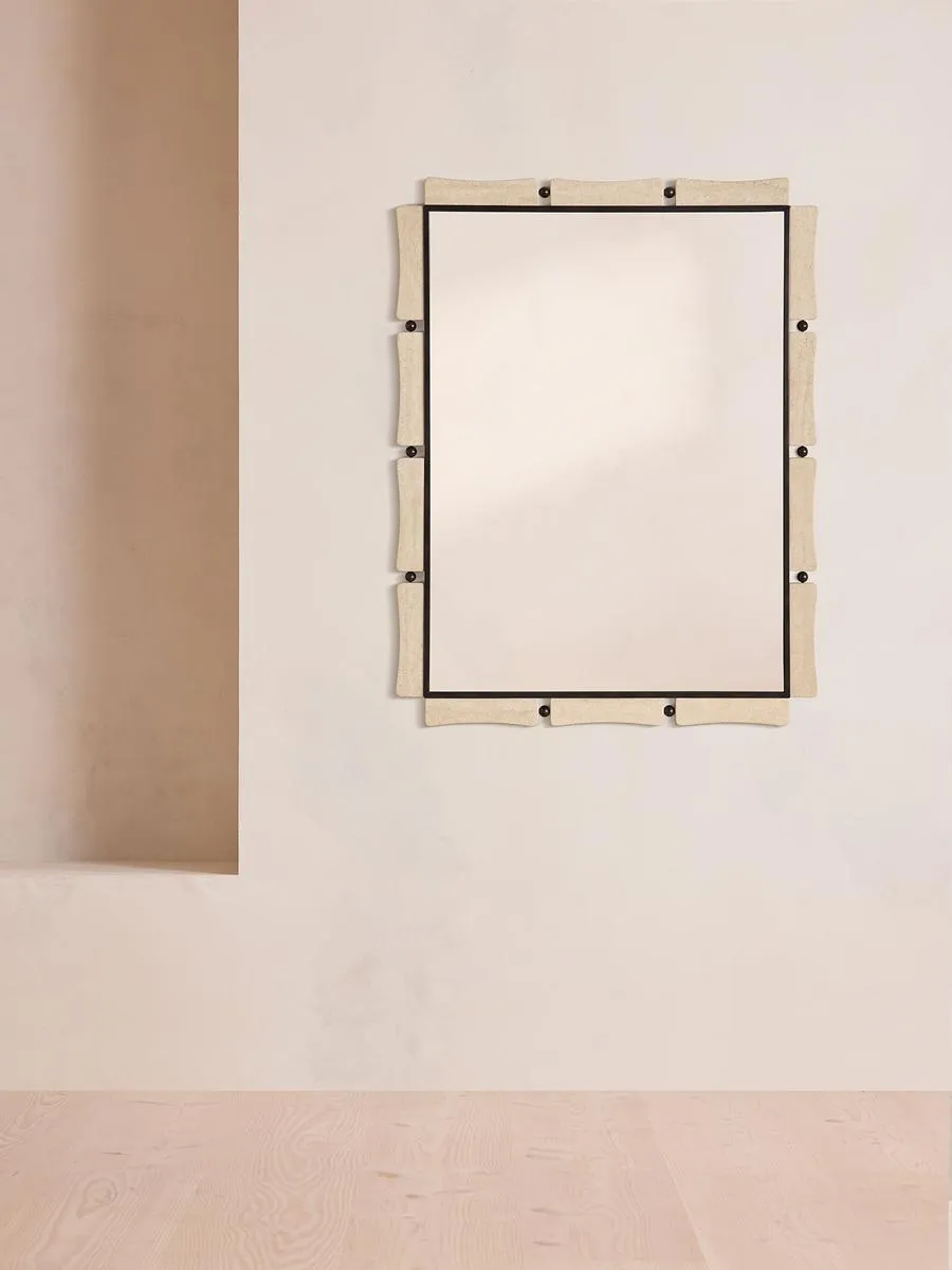 Barone Wall Mirror, Travertine