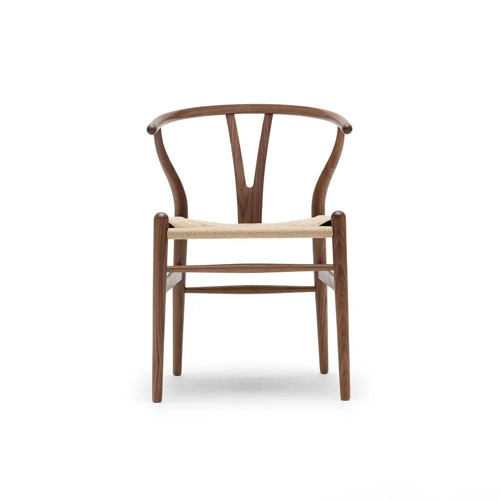 Carl Hansen & Son Wishbone Chair CH24 Oiled Walnut Frame Natural Paper Cord Seat 2