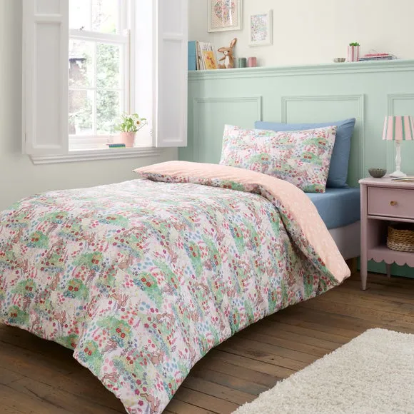 Belle & Boo Meadow Bunnies 100% Cotton Quilt Cover and Pillowcase Set