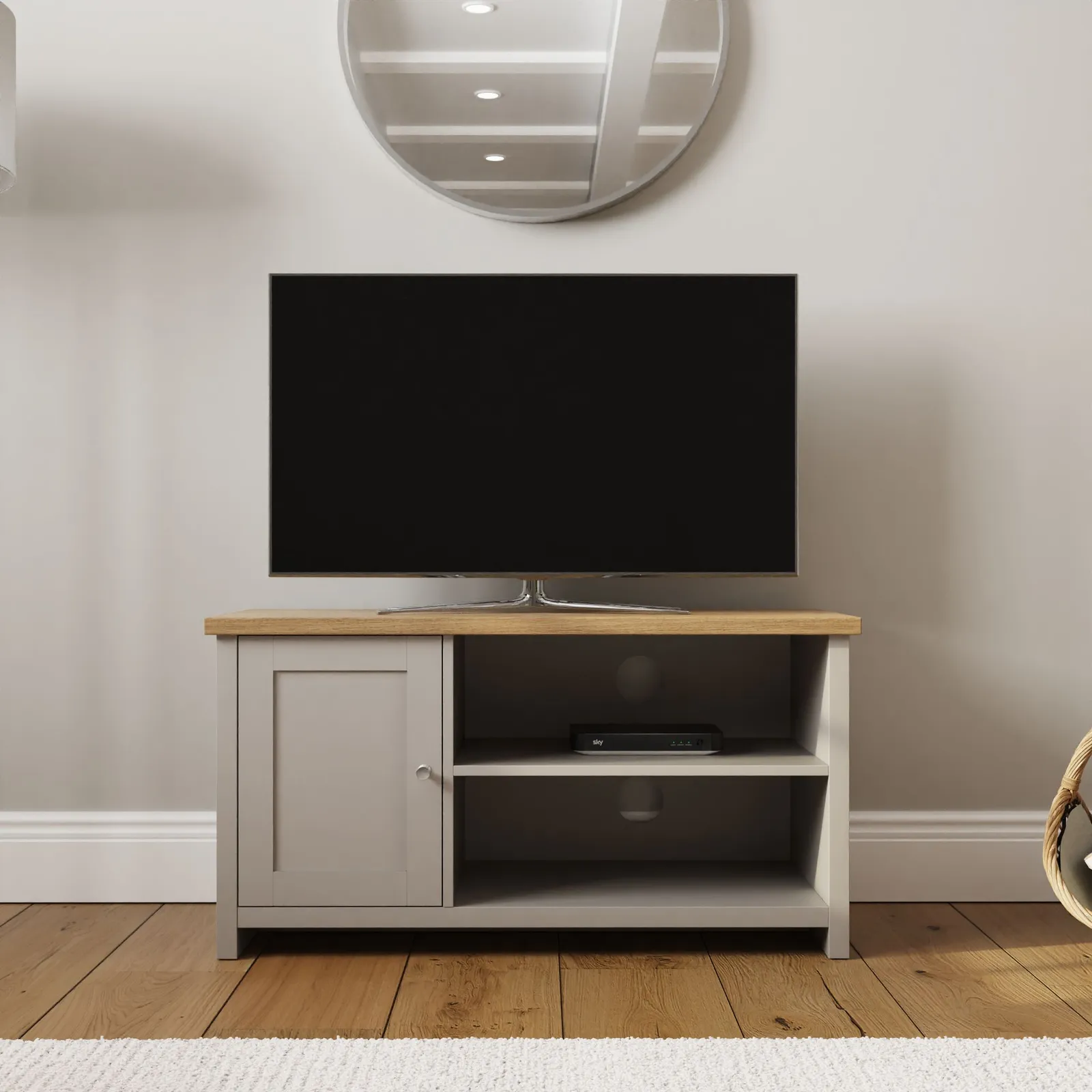 GFW Lancaster Small TV Cabinet in Grey