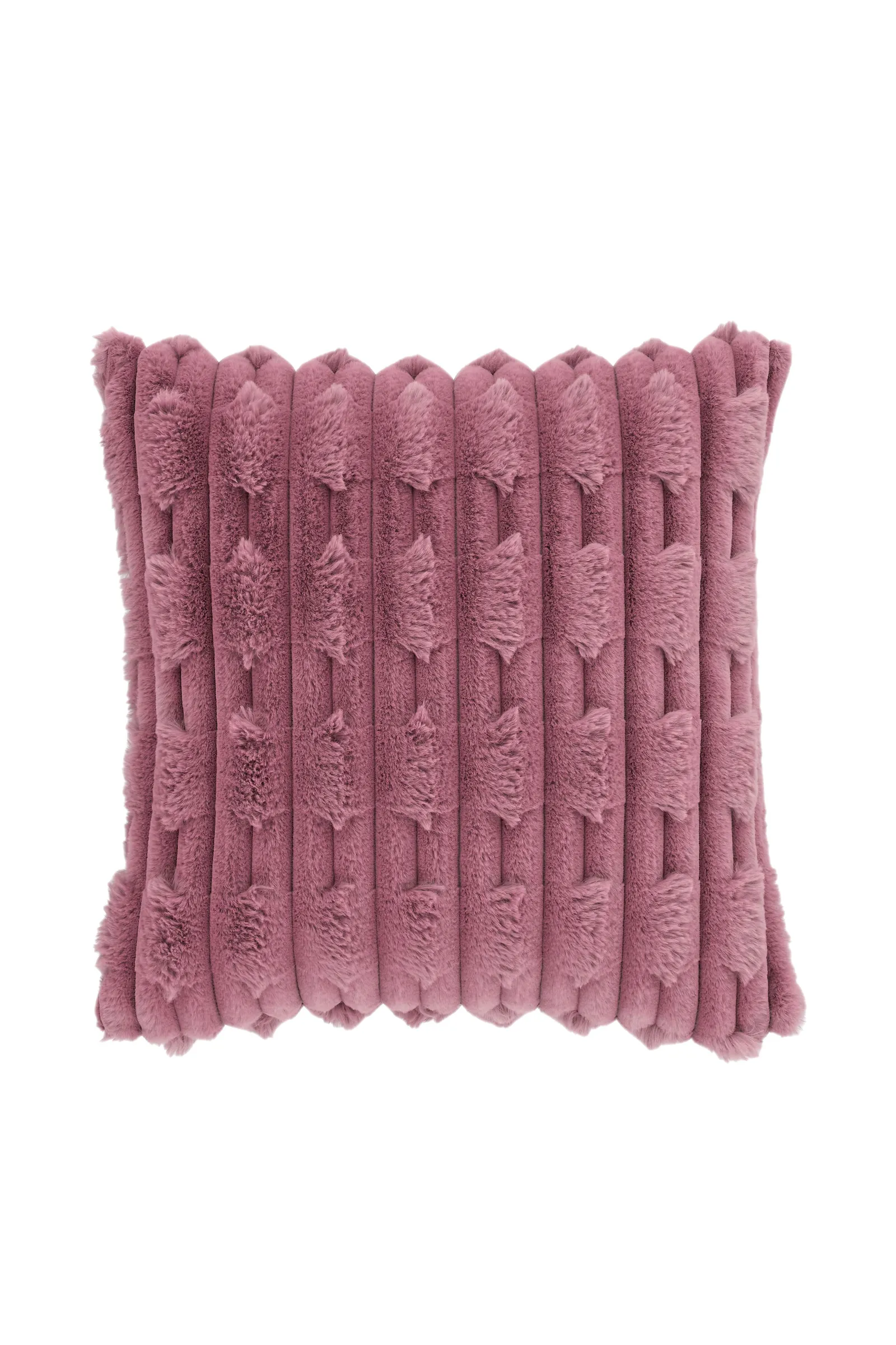 Bianca 'Carved Faux Fur' Cushion in Pink 5