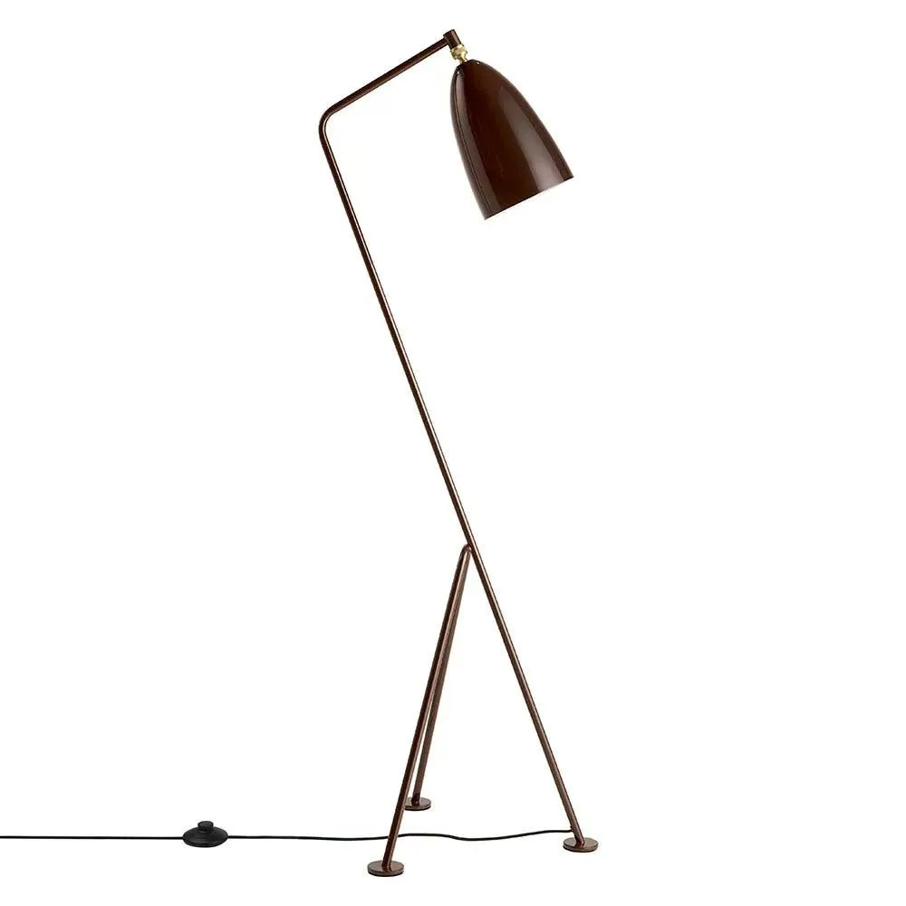 Gubi Gräshoppa Floor Lamp Glossy Walnut Brown 2