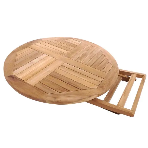 Teak Wooden 4 Seater Round Table 2