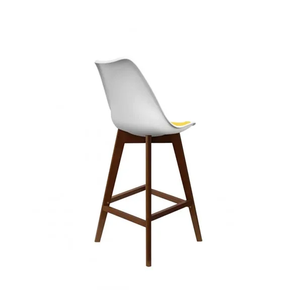 Fusion Living Soho White Plastic Bar Stool 5
