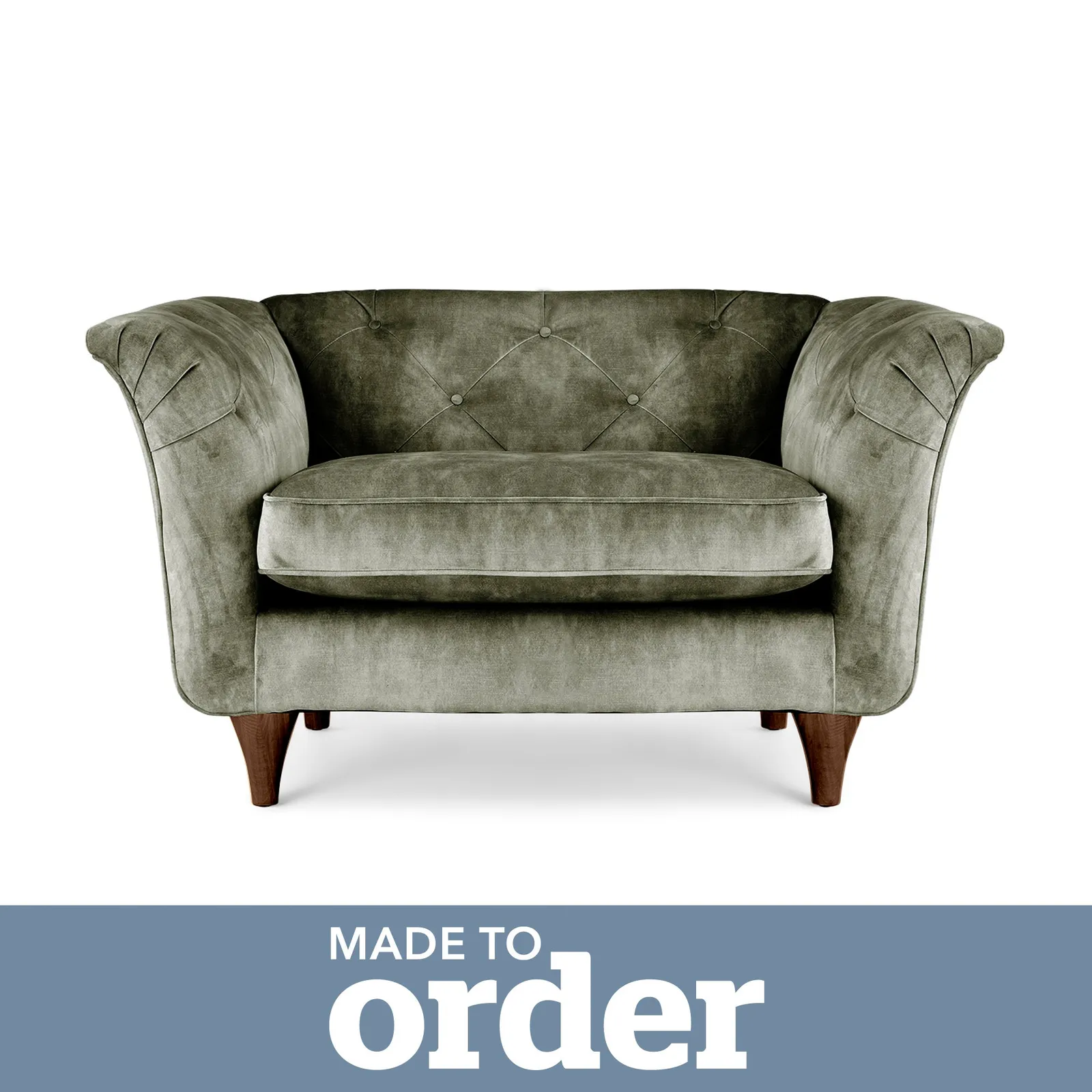 Jaipur Snuggle Chair Slub Velvet Green