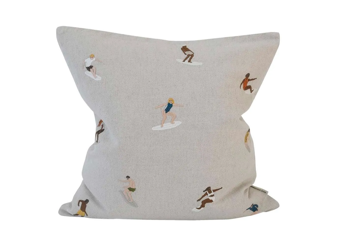 Fine Little Day Surfers Embroidered Cushion 45 x 45cm