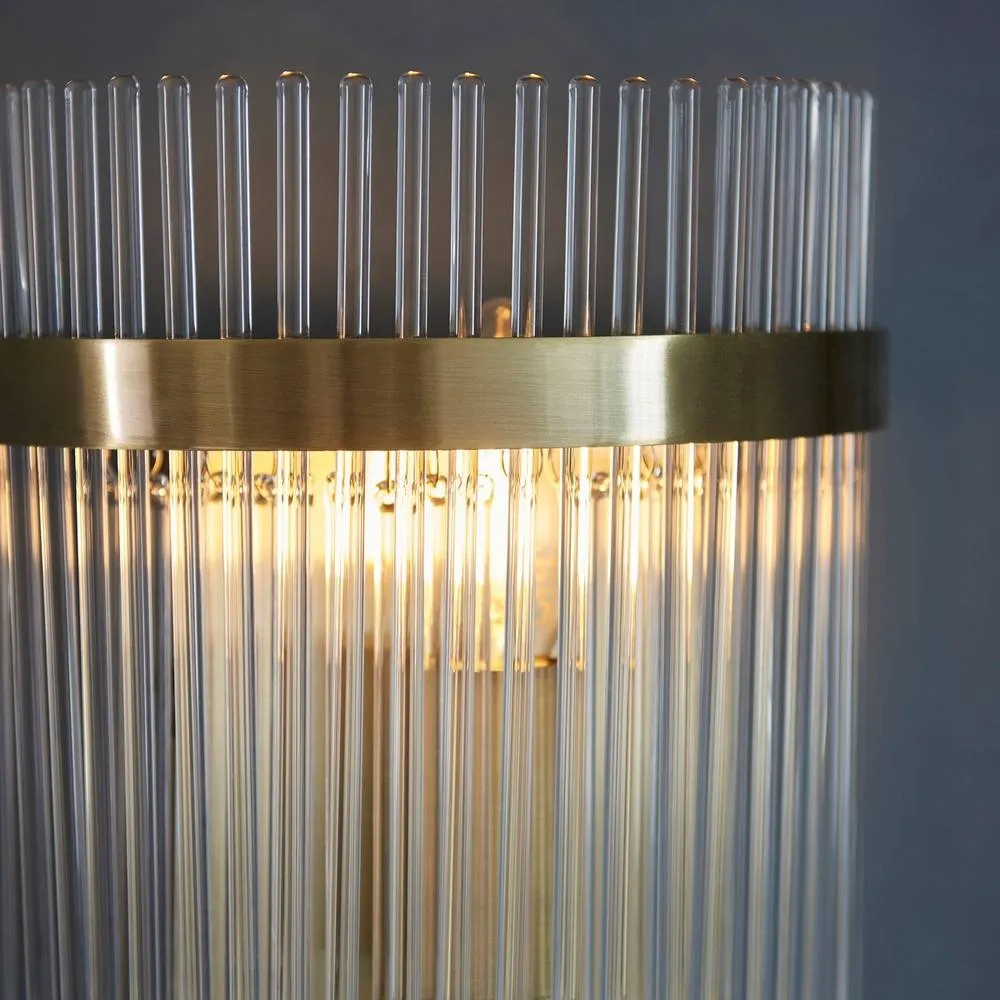 Netlighting Marietta Glass Wall Lamp Antique Brass in Gold 3