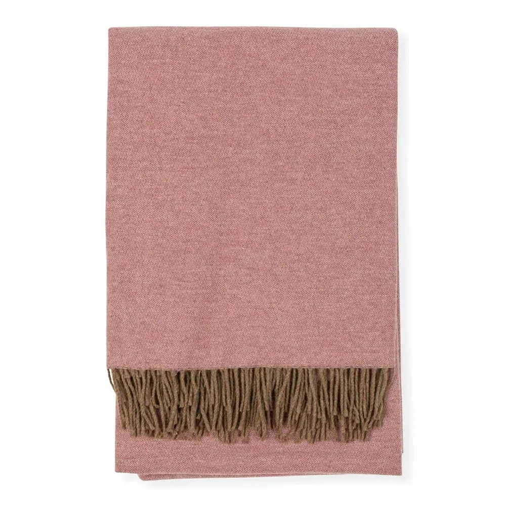 Heal's Two Tone Merino Throw Rose 3