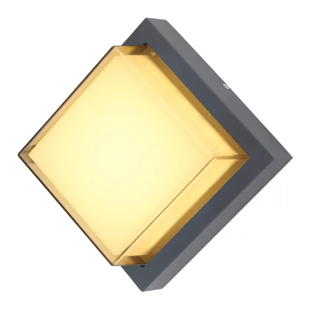 Netlighting Jalla Outdoor Modern Wall Lamp Anthracite IP54 LED 3000K in Grey