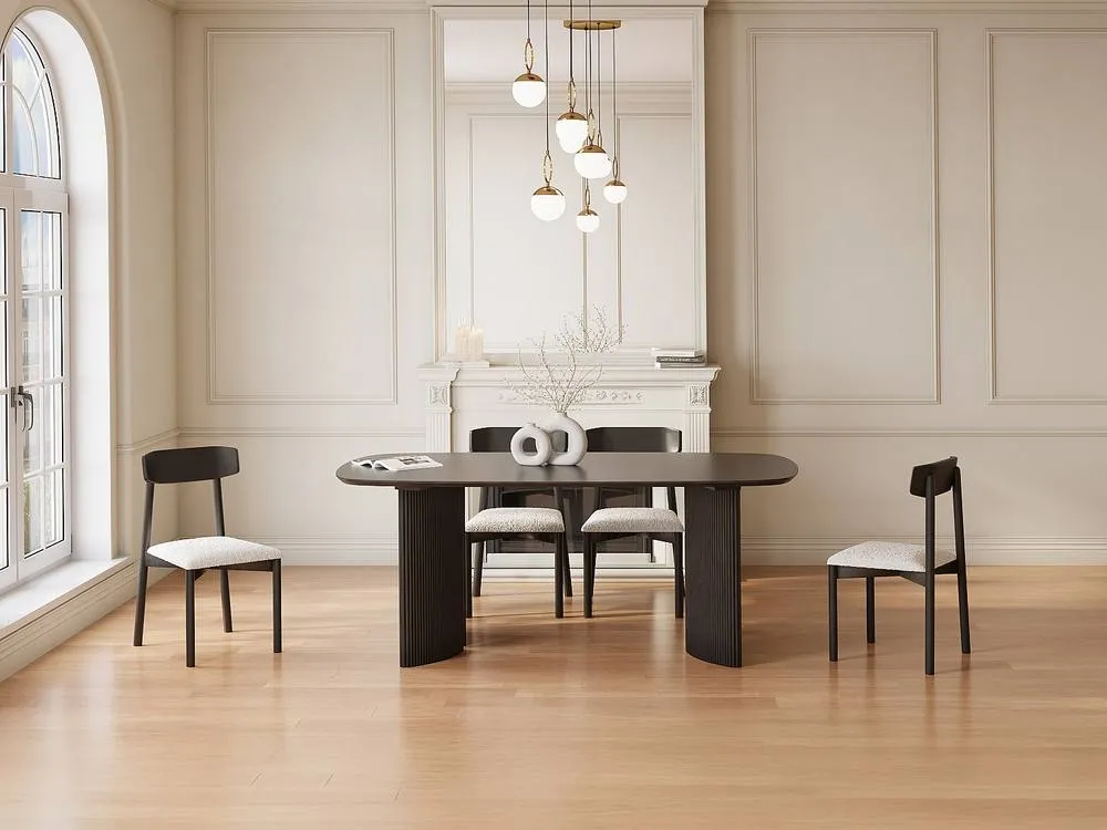 Vente-unique 8-Seater Dining Table In Mango Wood - Black - TAMENIA By Maison Céphy 3