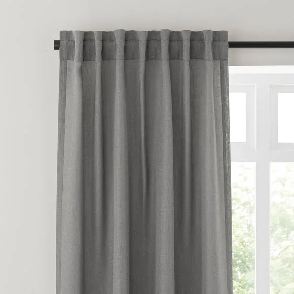 Touch of Linen Unlined Tab Top Curtains 1