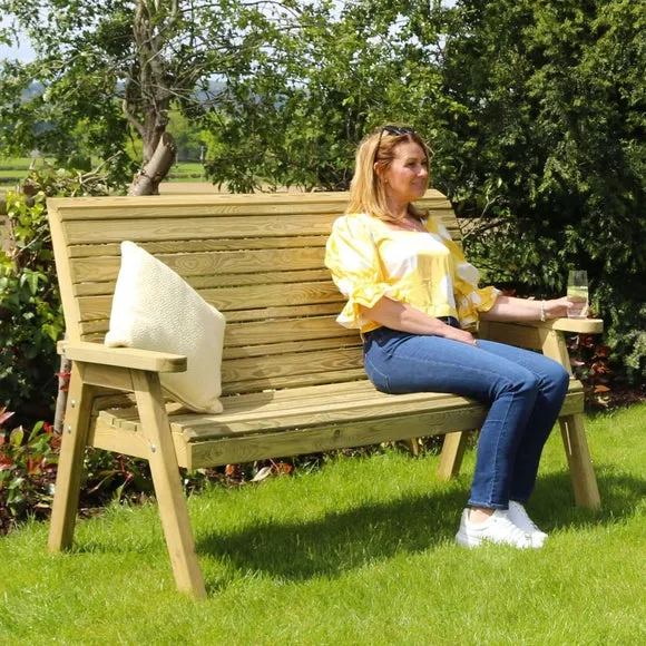 Freya 3 Seater Wooden Garden Bench 2