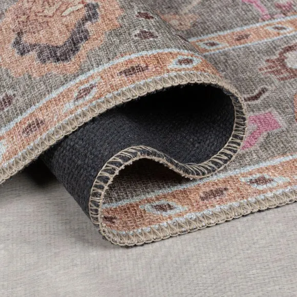 Una Floral Washable Rug 3