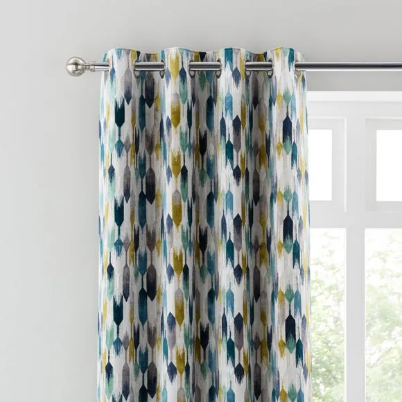 Kelso Cut Velvet Eyelet Curtains 1