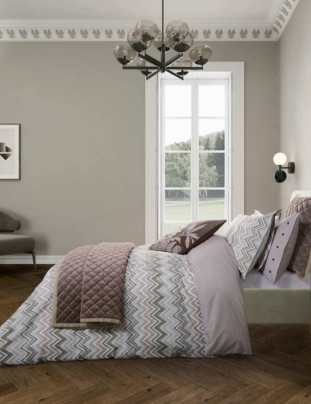 Bedeck of Belfast Velvet Claudia Throw Pink Mix