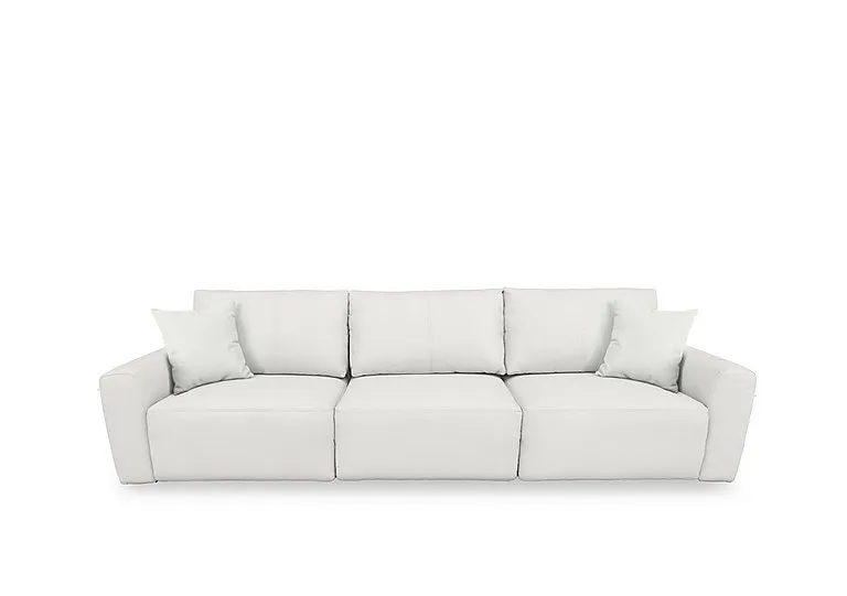 Gemini NC Leather 3 Seater Power Glider Sofa - NC Star White