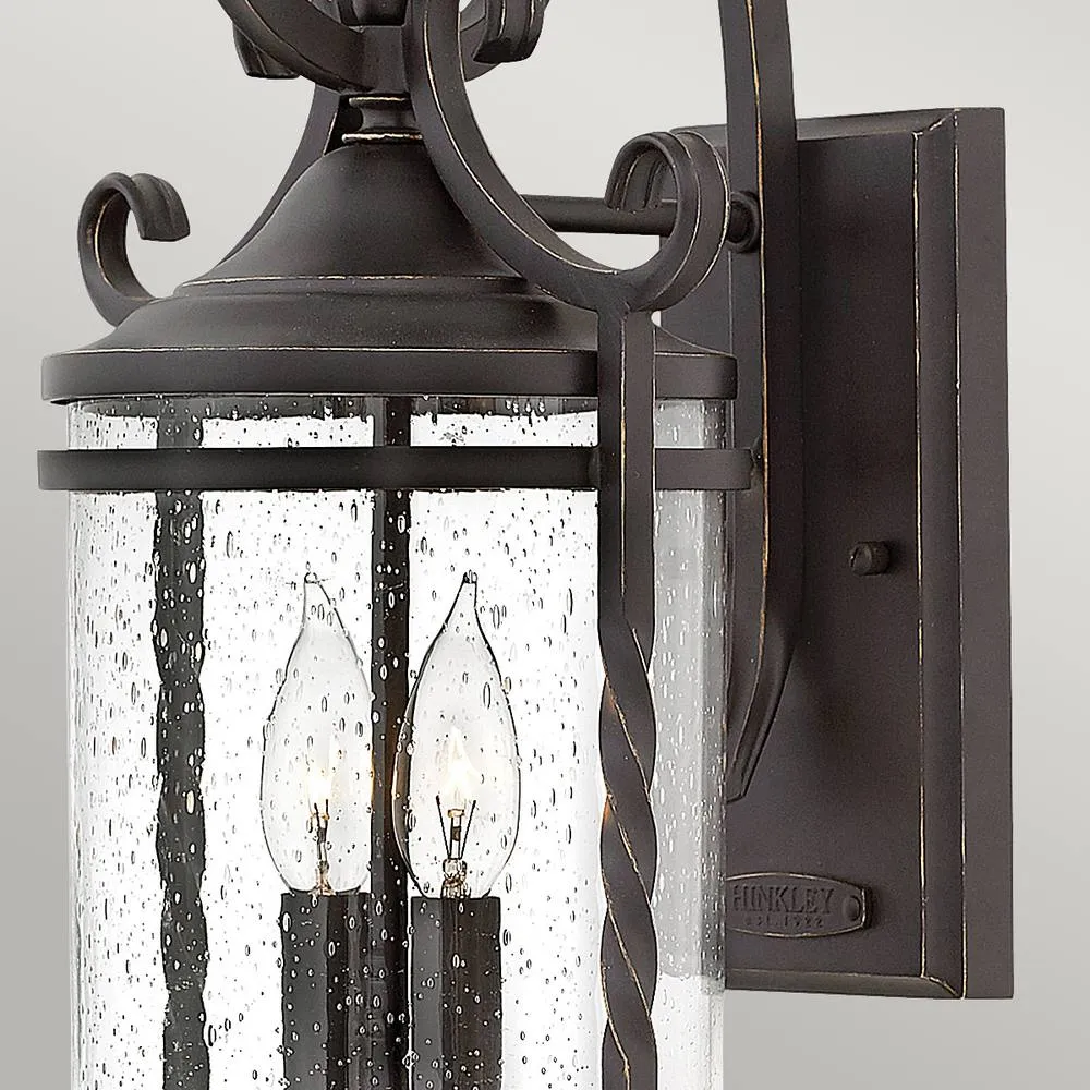 Netlighting Hinkley Casa Outdoor 2 Light Wall Lantern Olde Black IP44 3