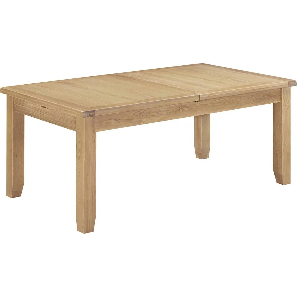 Seconique Windsor Pebble Grey Large Extending Dining Table (Part Assembled) in Light Oak 3