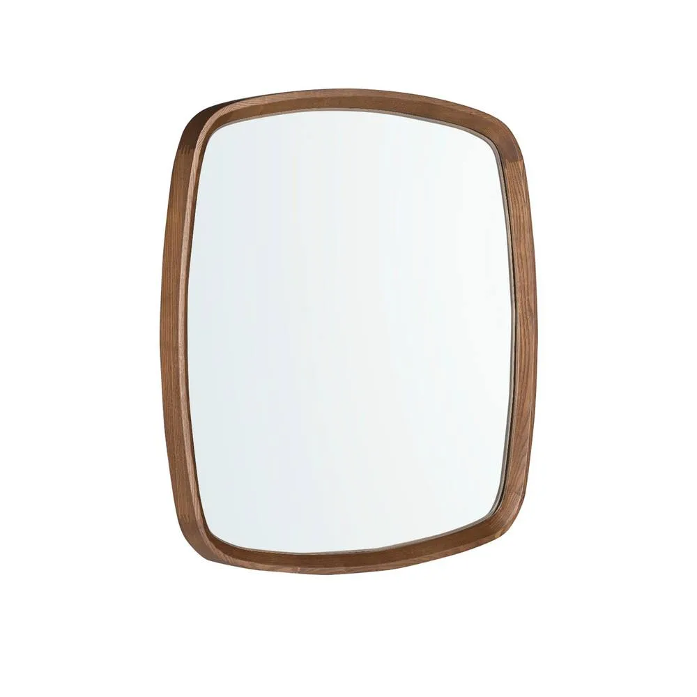 Angel Cerda Square walnut wall mirror