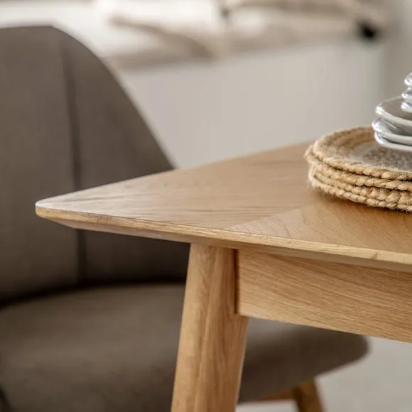 Manila 6-8 Seater Rectangular Extendable Dining Table, Solid Oak 3