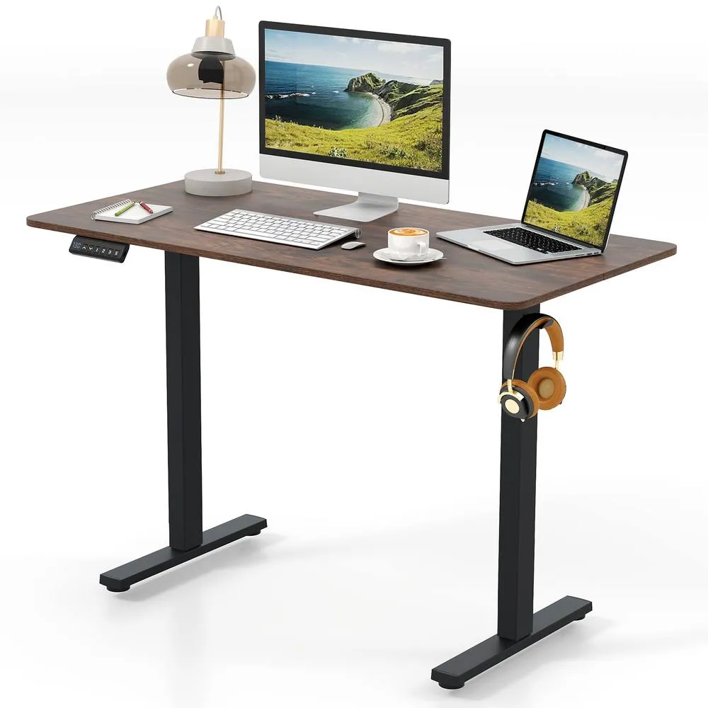 Costway Ergonomic Stand Up Desk 120x60CM Electric Standing Computer Desk in Black 3
