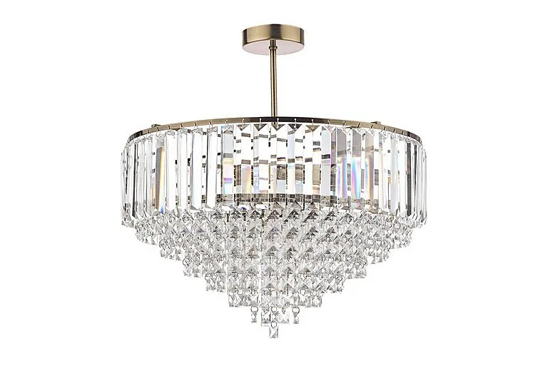 Vienna Large 5 Light Semi Flush Ceiling Light